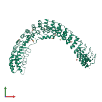 PDB entry 5y4d coloured by chain, front view.