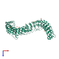 PDB entry 5y4d coloured by chain, top view.