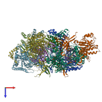 PDB entry 5y58 coloured by chain, top view.