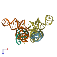 PDB entry 5y85 coloured by chain, top view.