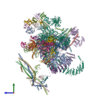 PDB entry 5y88 coloured by chain, side view.
