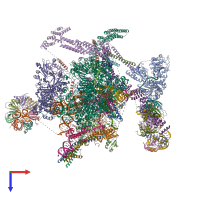 PDB entry 5y88 coloured by chain, top view.
