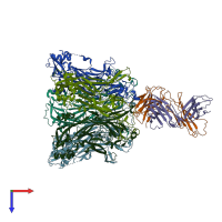 PDB entry 5y9c coloured by chain, top view.