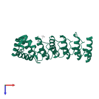 KN motif and ankyrin repeat domain-containing protein 1 in PDB entry 5ybj, assembly 1, top view.