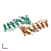PDB entry 5ybv coloured by chain, front view.