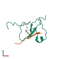 PDB entry 5yc3 coloured by chain, front view.