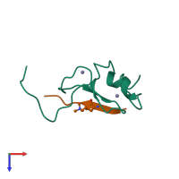 PDB entry 5yc4 coloured by chain, top view.