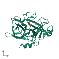 PDB entry 5yc7 coloured by chain, front view.