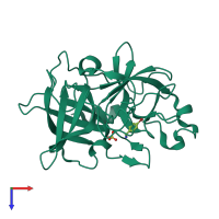 PDB entry 5yc7 coloured by chain, top view.