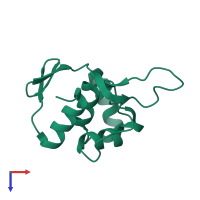 PDB entry 5yde coloured by chain, top view.