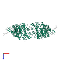 Acetylcholinesterase in PDB entry 5ydh, assembly 1, top view.