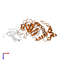 DNA (cytosine-5)-methyltransferase 1 in PDB entry 5ydr, assembly 1, top view.