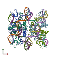 PDB entry 5yef coloured by chain, front view.