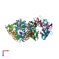 PDB entry 5yi3 coloured by chain, top view.
