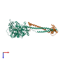 PDB entry 5yjb coloured by chain, top view.