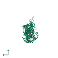 PDB entry 5yjh coloured by chain, side view.