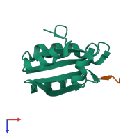 PDB entry 5ykw coloured by chain, top view.