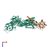 PDB entry 5ylv coloured by chain, top view.