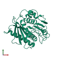 PDB entry 5yns coloured by chain, front view.