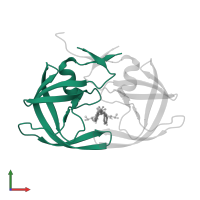 Protease in PDB entry 5yrs, assembly 1, front view.