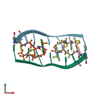 PDB entry 5ytz coloured by chain, front view.