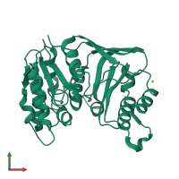 PDB entry 5z01 coloured by chain, front view.