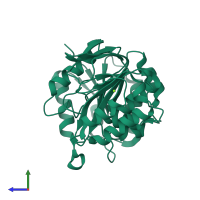 PDB entry 5z01 coloured by chain, side view.