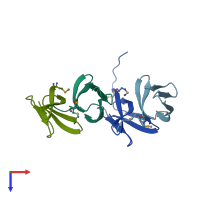 PDB entry 5z1v coloured by chain, top view.