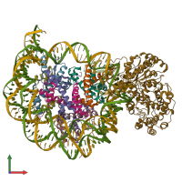 PDB entry 5z3l coloured by chain, front view.