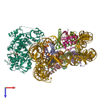 PDB entry 5z3u coloured by chain, top view.