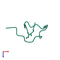 Lantibiotic nukacin in PDB entry 5z5r, assembly 1, top view.