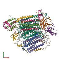 PDB entry 5z62 coloured by chain, front view.