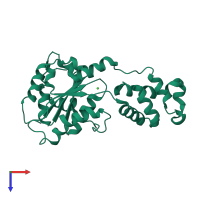 PDB entry 5z6q coloured by chain, top view.