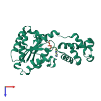 PDB entry 5z6r coloured by chain, top view.
