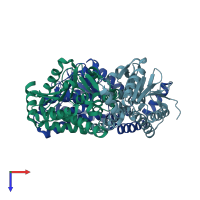 PDB entry 5z7r coloured by chain, top view.