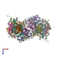 PDB entry 5z86 coloured by chain, top view.