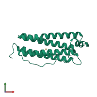 PDB entry 5z8j coloured by chain, front view.