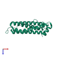 PDB entry 5z8j coloured by chain, top view.