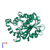 PDB entry 5z8p coloured by chain, top view.