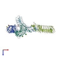 PDB entry 5z8x coloured by chain, top view.