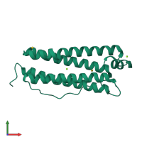 PDB entry 5z91 coloured by chain, front view.
