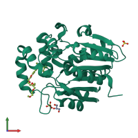 PDB 5z95 coloured by chain and viewed from the front.