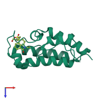 PDB entry 5z9k coloured by chain, top view.