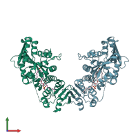 PDB entry 5z9o coloured by chain, front view.