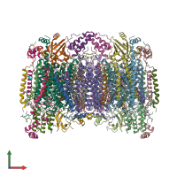 PDB entry 5zcp coloured by chain, front view.