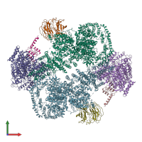 PDB entry 5zcs coloured by chain, front view.