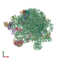 PDB entry 5zet coloured by chain, front view.