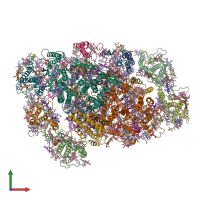 PDB entry 5zgb coloured by chain, front view.