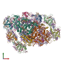 PDB entry 5zgb coloured by chain, front view.