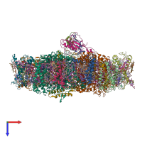 PDB entry 5zgb coloured by chain, top view.